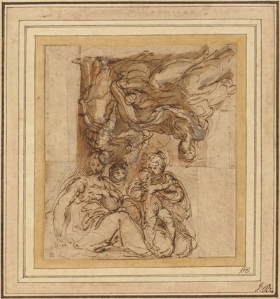 聖家族のための二つの研究 作： Parmigianino